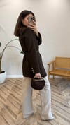 KAHVE 8987 KEMERLİ CEKET