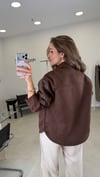 KAHVE 9055 İŞLEMELİ NUBUK CEKET