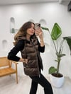 KAHVE 9071 ŞİŞME YELEK 