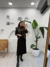 KAHVE 91339 UZUN KOLLU MİDİ ELBİSE 