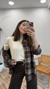KAHVE 9234 KARELİ GÖMLEK 