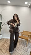 KAHVE 9234 KARELİ GÖMLEK 