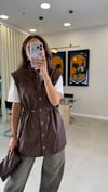 KAHVE 9262 TAŞLI YELEK 