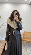 KAHVE 9273 DERİ KÜRK DETAY CEKET