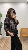 KAHVE  9507 LEOPAR DESEN CEKET 