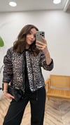 KAHVE  9507 LEOPAR DESEN CEKET 