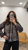 KAHVE  9507 LEOPAR DESEN CEKET 