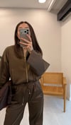 KAHVE 9693 SATEN BOMBER CEKET 