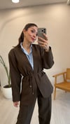 KAHVE 9702 BAĞCIKLI CEKET 