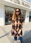 KAHVE BAKLAVA DESEN TRİKO KAZAK