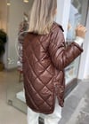 KAHVE DİK YAKA APOLET MONT 