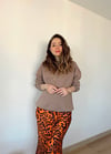 KAHVE KUŞ DESEN SWEAT