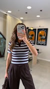 KAHVE-MAVİ 0034 POLO YAKA ÇİZGİLİ TRİKO