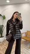 KAHVE-MAVİ  2723 EKOSELİ TAKIM 