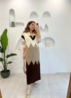 KAHVE TRİKO ELBİSE 