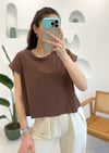 KAHVERENGİ 3431 T KOL TSHIRT