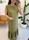 KEKİK 4731 TAŞ İŞLEMELİ TENCEL ELBİSE