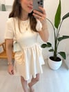 KEMİK 12239 GÜL DETAY ELBİSE 