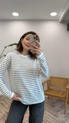 KEMİK-GRİ 1062 ÇİZGİLİ KAZAK 