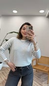 KEMİK-GRİ 1062 ÇİZGİLİ KAZAK 