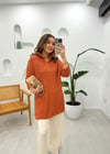 KİREMİT 2503 POLO YAKA FERMUARLI KAZAK 