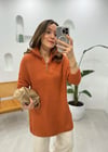KİREMİT 2503 POLO YAKA FERMUARLI KAZAK 