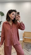 KİREMİT 4090 KETEN GÖMLEK