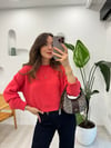 KIRMIZI 10276 BİSİKLET YAKA KAZAK