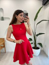 KIRMIZI 12251 MİNİ ELBİSE 