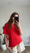 KIRMIZI 1763 BİSKLET YAKA TİŞÖRT