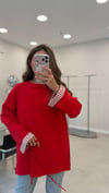 KIRMIZI 3521 GARNİLİ SWEAT
