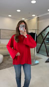 KIRMIZI 3599 BİSİKLET YAKA SWEAT 