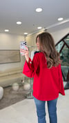 KIRMIZI 3599 BİSİKLET YAKA SWEAT 