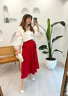 KIRMIZI 4459 MİDİ ETEK