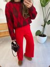KIRMIZI 5254 TRİKO PANTOLON