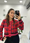 KIRMIZI 60179 BİSİKLET YAKA HIRKA 