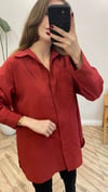 KIRMIZI 6148 CEP DETAY TUNİK 