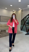 KIRMIZI-BEYAZ 3457 ÇİZGİLİ GÖMLEK