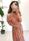 KIRMIZI BOLON KOL ELBİSE