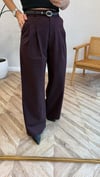 KIZIL KAHVE 0915 KEMERLİ PANTOLON