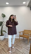 KIZIL KAHVE 5116 CEP DETAY GÖMLEK 