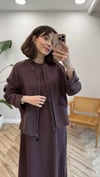 KIZIL KAHVE 5955 ELBİSE TAKIM 