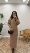 KOYU BEJ 0260 TRİKO ELBİSE  