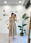 KOYU BEJ 12162 GÖMLEK ELBİSE 