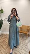 KOYU ÇAĞLA 6236 YANDAN KEMER DETAY ELBİSE