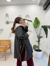KOYU GRİ 0380 KAPÜŞONLU KABAN
