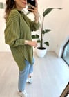 KOYU HAKİ 27268 ÇİZGİLİ BASİC GÖMLEK 