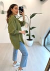 KOYU HAKİ 27268 ÇİZGİLİ BASİC GÖMLEK 