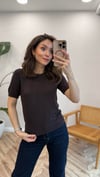 KOYU KAHVE 0779 TRİKO BLUZ 
