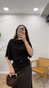KOYU KAHVE 0838 KEMERLİ KAZAK 